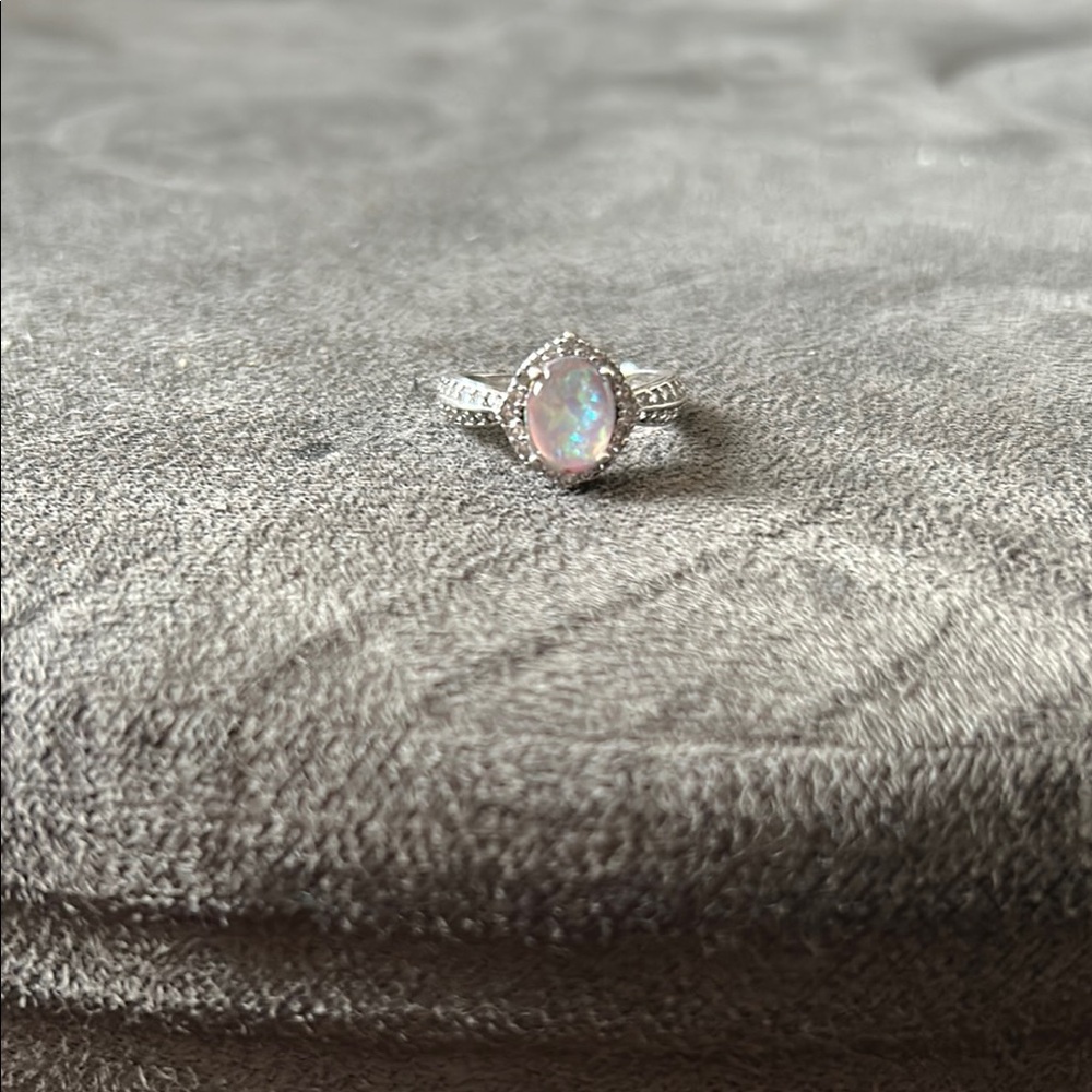 Elegant Silver Opal Ring